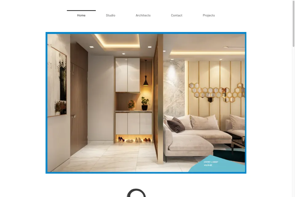 Zen Space ওয়েবসাইটের হোম পেজের ছবি
